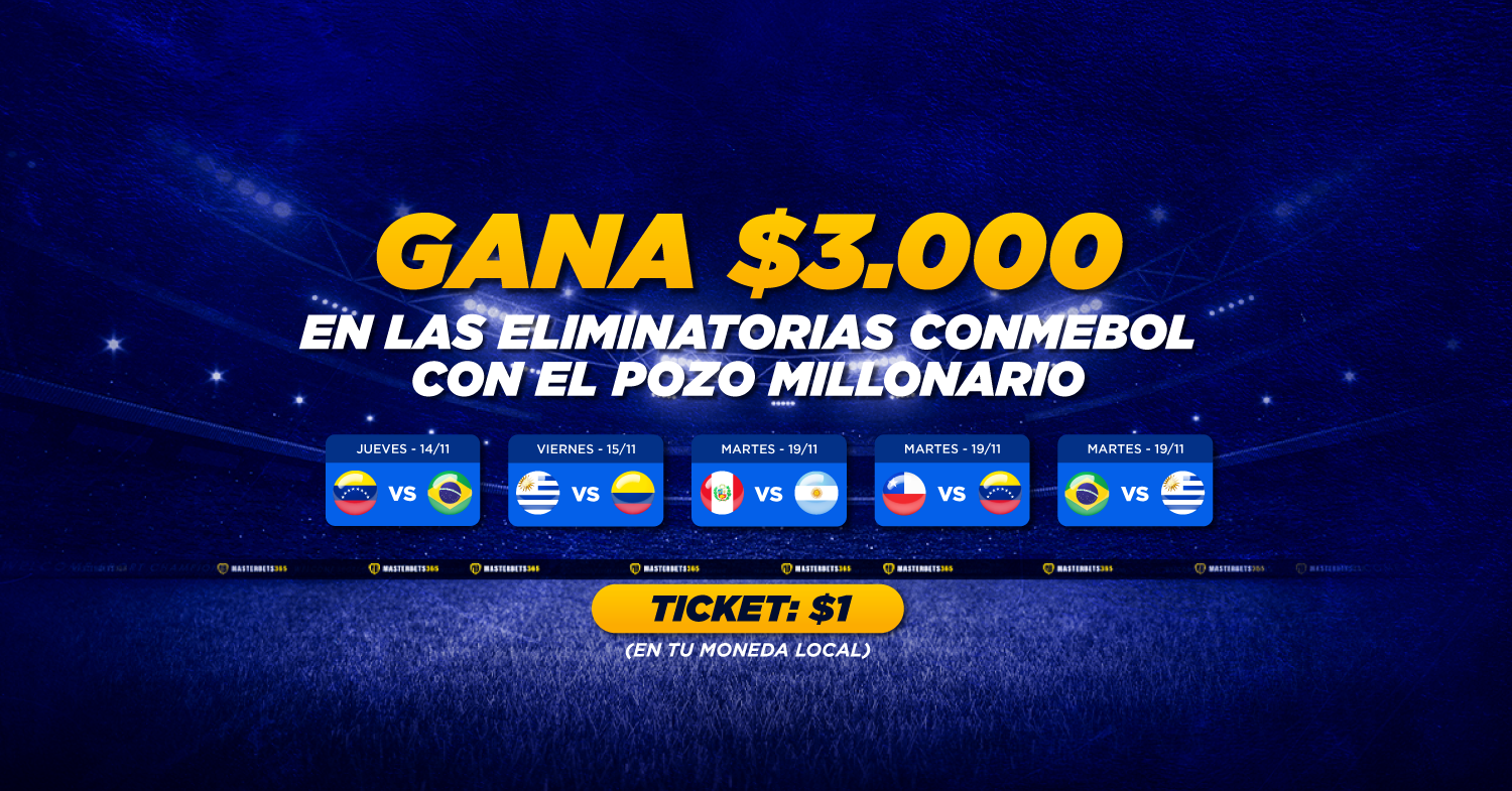 Eliminatorias Sudamericanas 2026 - Casino online Pozo Millonario