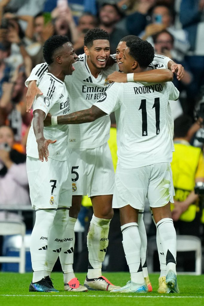 Real Madrid 5 Dortmund 2 con 3 goles de Vini, lucas y Rudiger