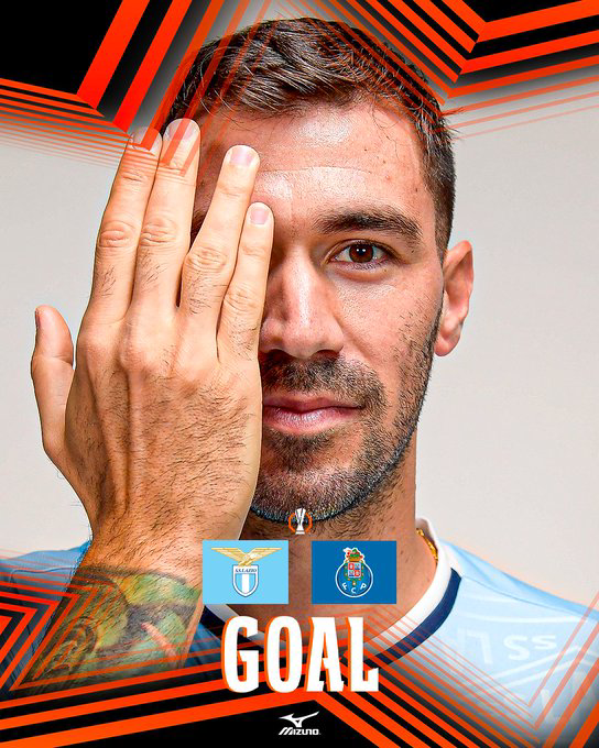 Romagnoli abre el marcador antes de finalizar el primer tiempo Lazio 1 vs Porto 0