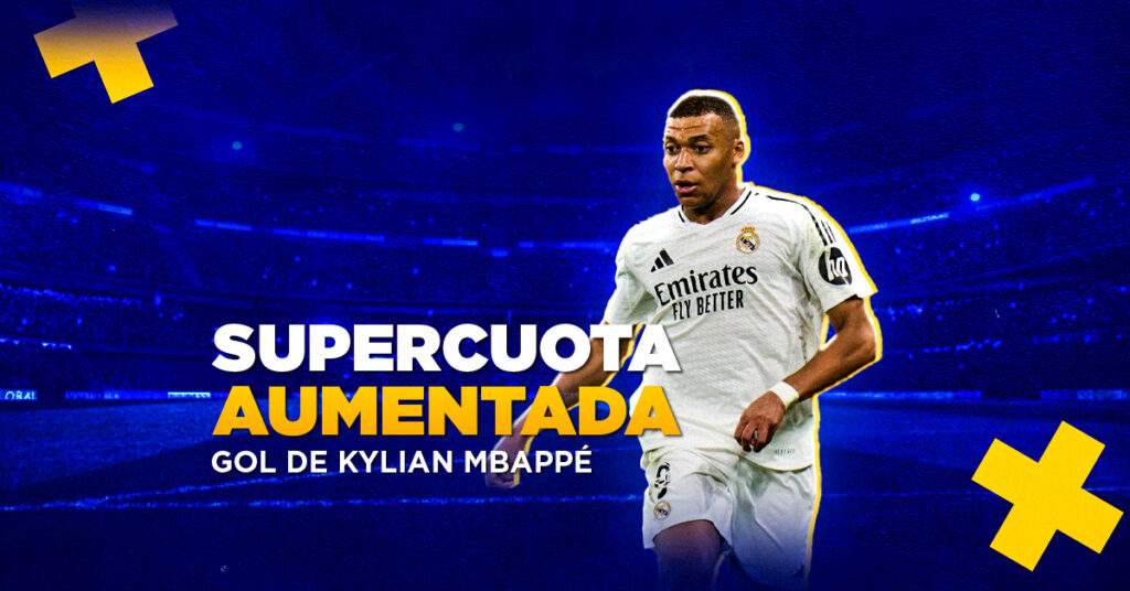 Kylian Mbappé regresa una vez más a la Champions League y lo hace con la Supercuota Aumentada en MasterBets365