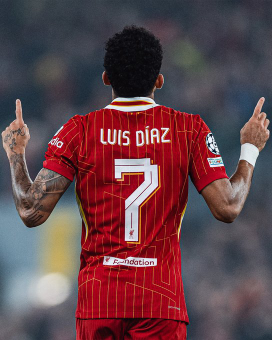 doblete de luis díaz contra el Bayer en Champions League