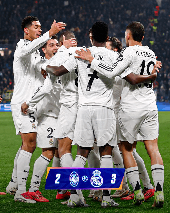 El Real Madrid vence al Atalanta en la Champions League 3 goles por 2