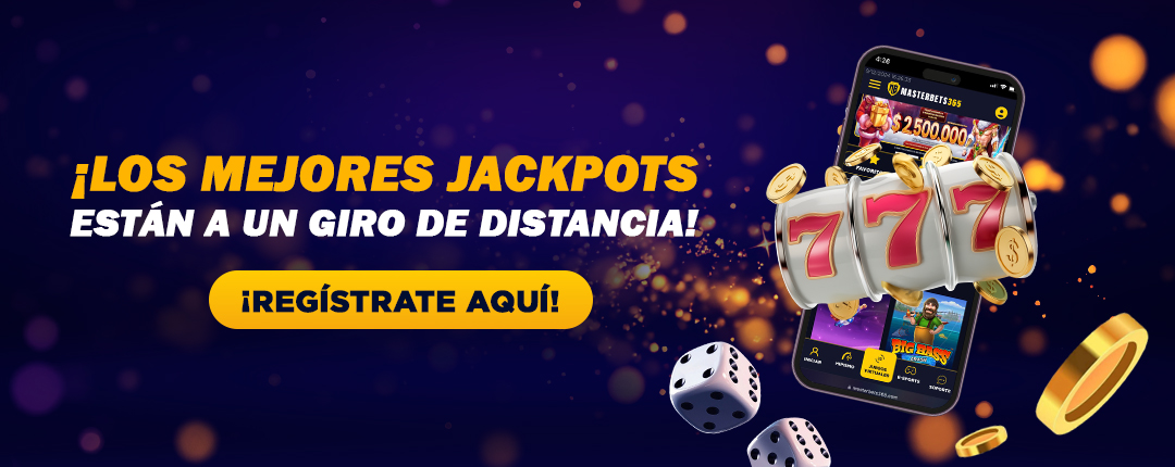 Los mejores slots y tragamonedas de casino online en MasterBets365 banner publicitario
