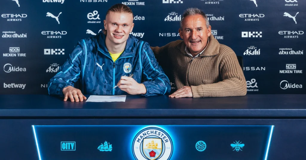 Erling Haaland firma contrato con Manchester City hasta 2034 MasterBets365