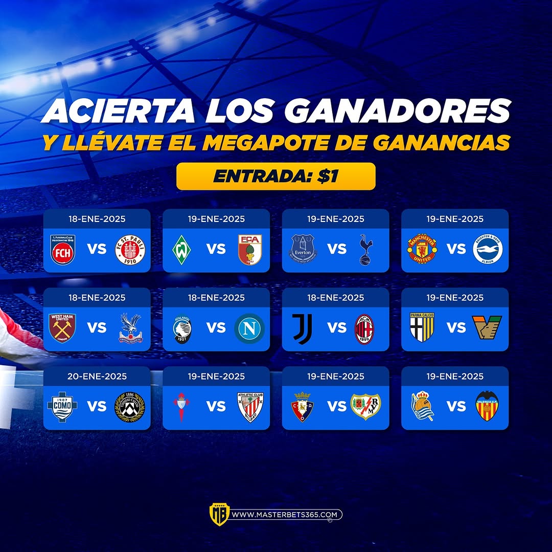 Promoción apuestas deportivas Gana 5.000 dólares con el Pozo Millonario del fútbol europeo Casino online