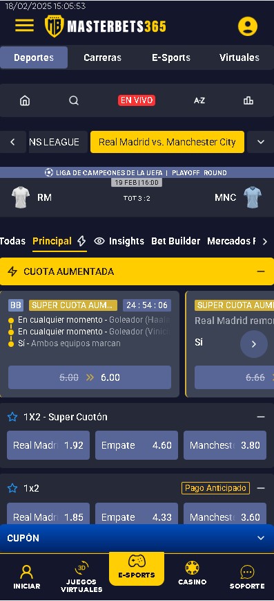 Bet Builder aumentado modalidad exclusiva de las Casa de apuestas deportivas online MasterBets365 Bet Builder aumentado modalidad exclusiva de las Casa de apuestas deportivas online MasterBets365