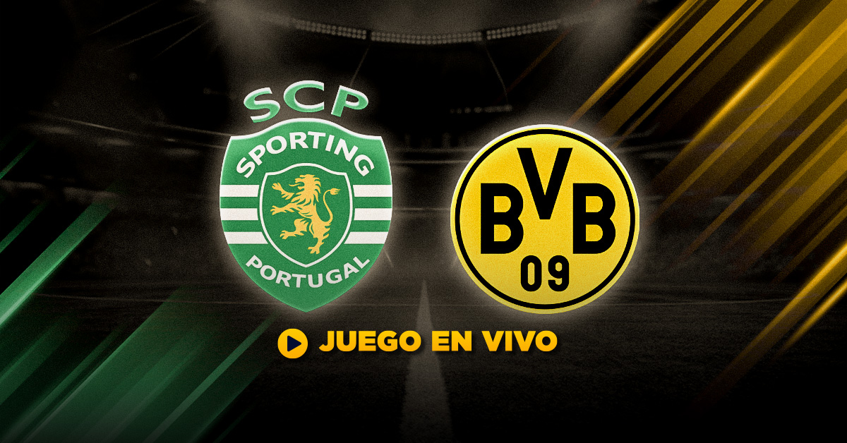EN VIVO Sporting vs Dortmund partido de ida - Play Offs Champions League 24-25