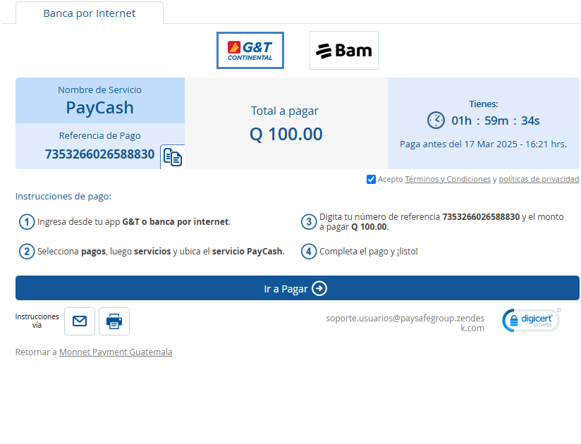 Banca por internet Monnet Casino Oline MasterBets365
