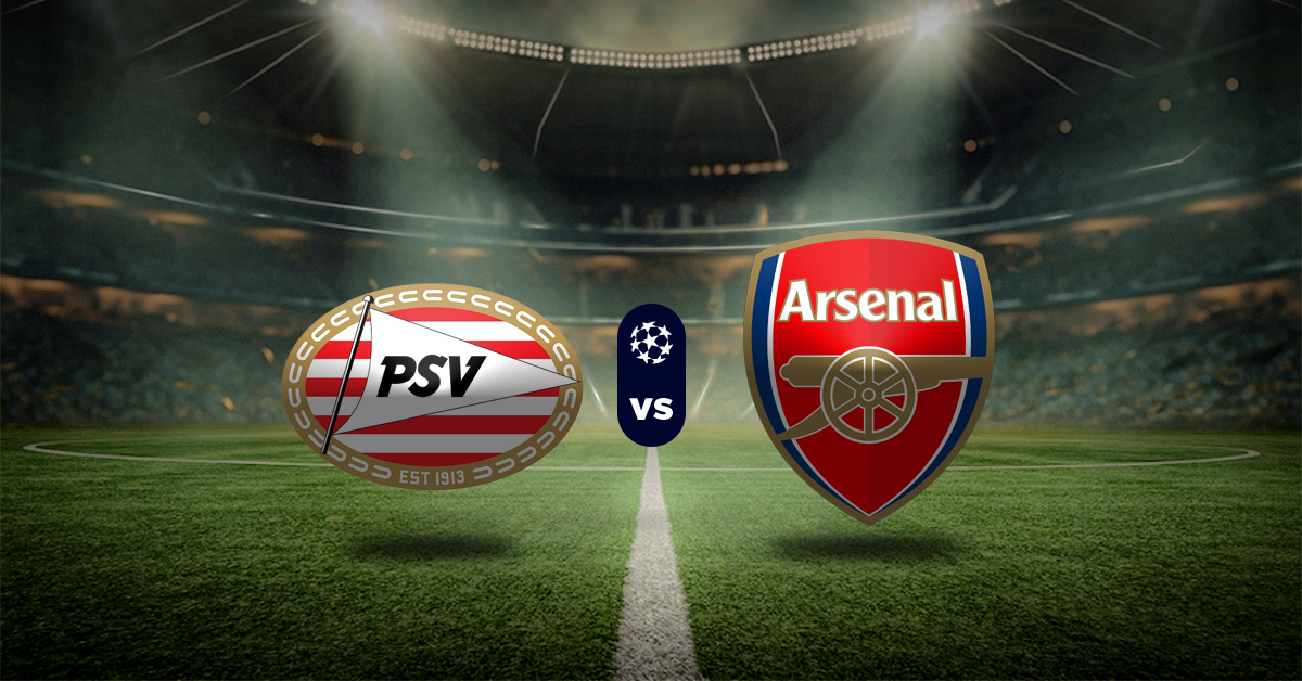 Pronósticos Champions League - PSV vs Arsenal partido de ida  MasterBets365