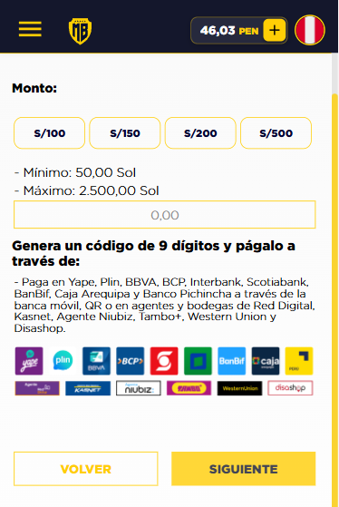 Recarga con Pagoefectivo yape plin y bcp en masterbets365 peru