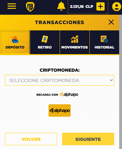 Recarga cuentas de casino online con criptomonedas por medio de Alphapo MasterBets365
