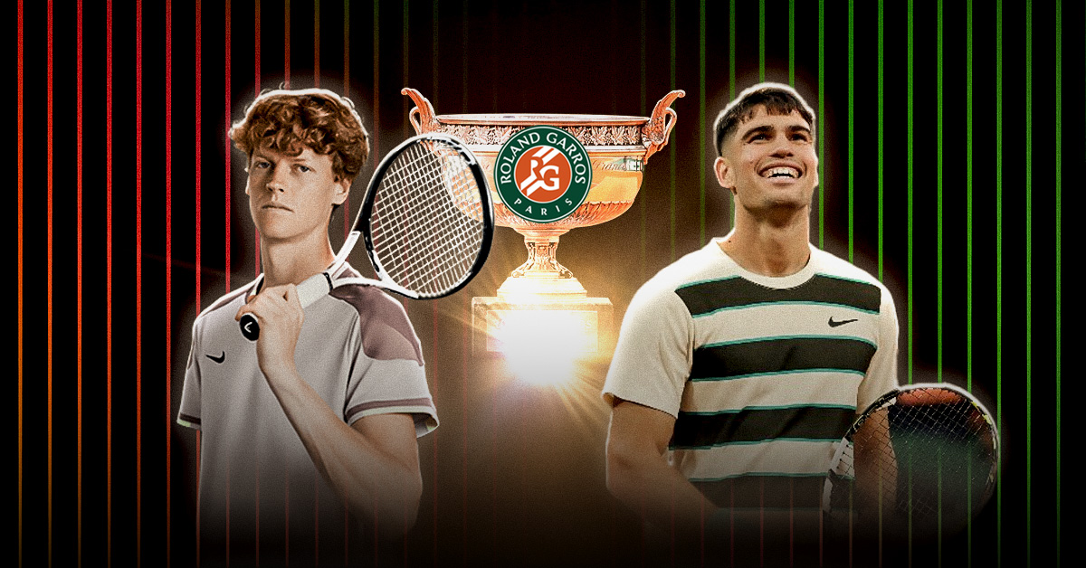 Jannik Sinner vs Carlos Alcaraz Pronósticos - Apuestas Final Roland Garros MasterBets365