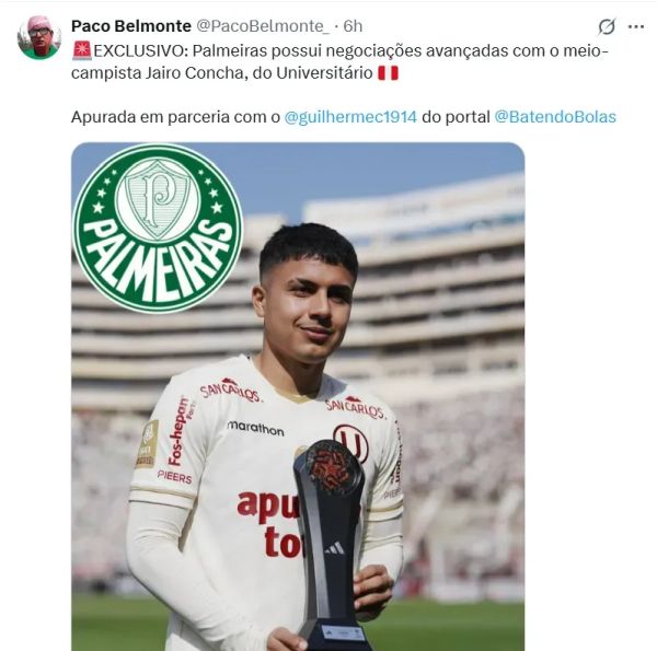 Jairo Concha al Palmeiras