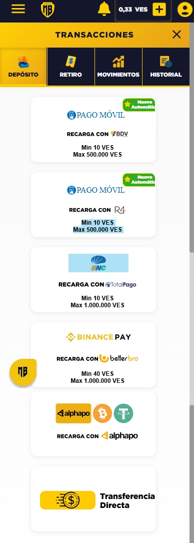 Metodos de deposito casino online venezuela MasterBets365