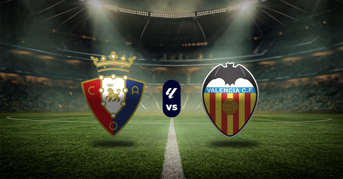 El primer duelo de este domingo 24 de agosto, en la segunda jornada de LaLiga, será el que protagonizarán Osasuna vs Valencia,