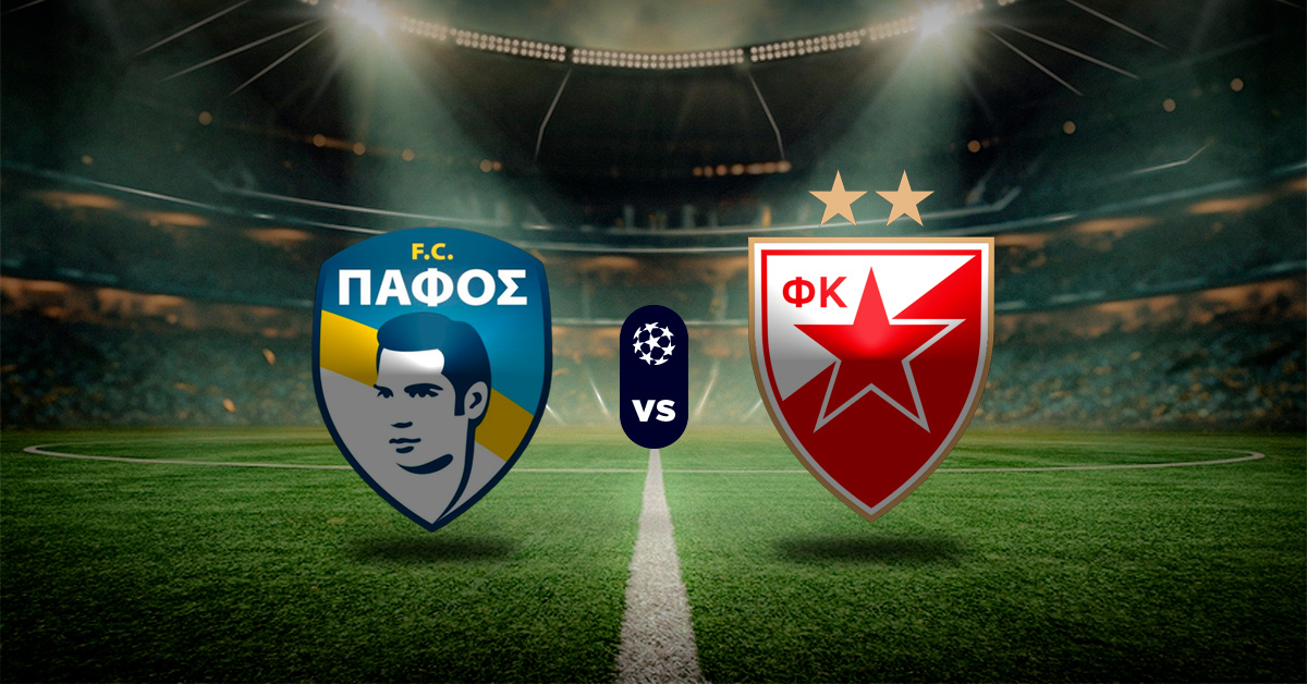 Uno de los duelos vuelta de este martes 26 de agosto en los playoffs de Champions League será el de Pafos vs Estrella Roja.
