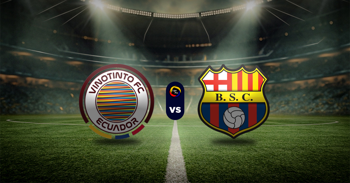 Pronóstico Vinotinto FC vs Barcelona SC - Liga Pro Primera A MasterBets365.com
