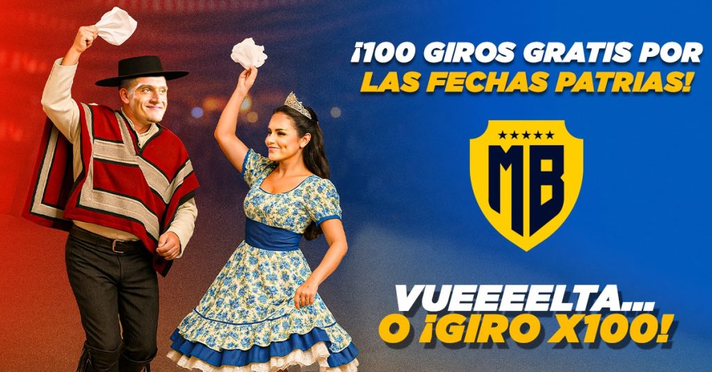 100 Giros Gratis con las Fiestas Patrias de Chile en MasterBets365