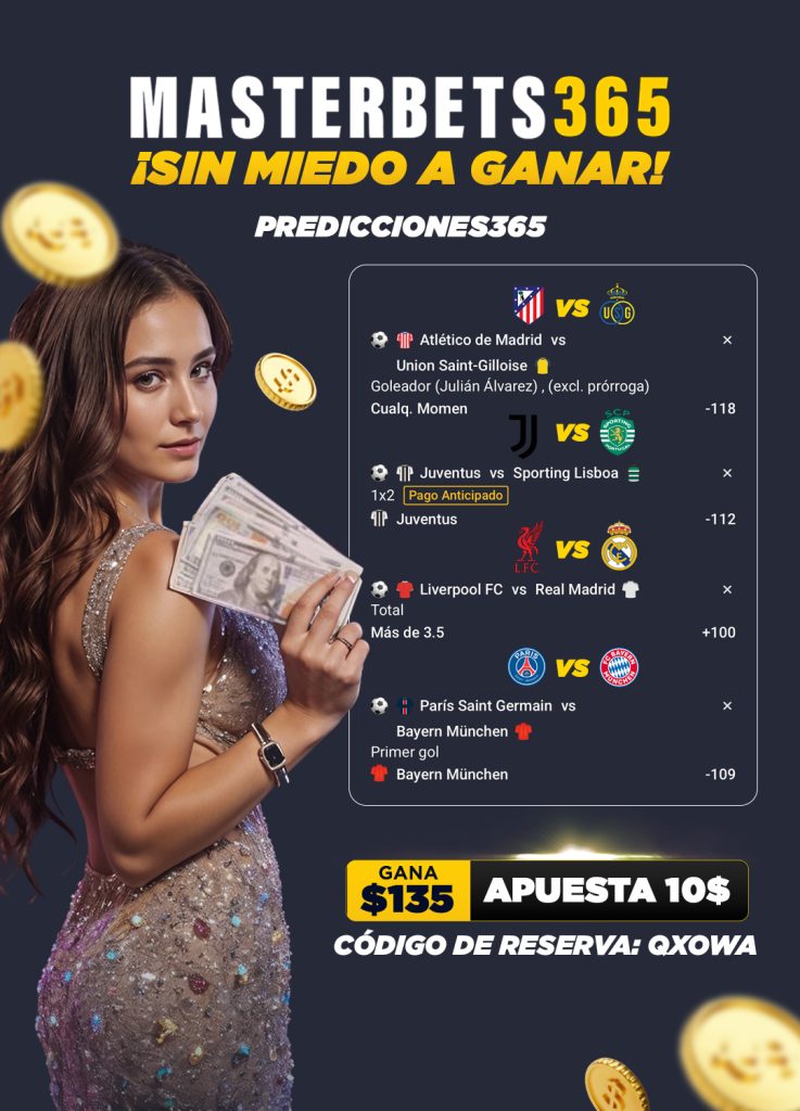 Betbuilder y parley para la Champions League 4 de noviembre MasterBets365 apuesta futbol