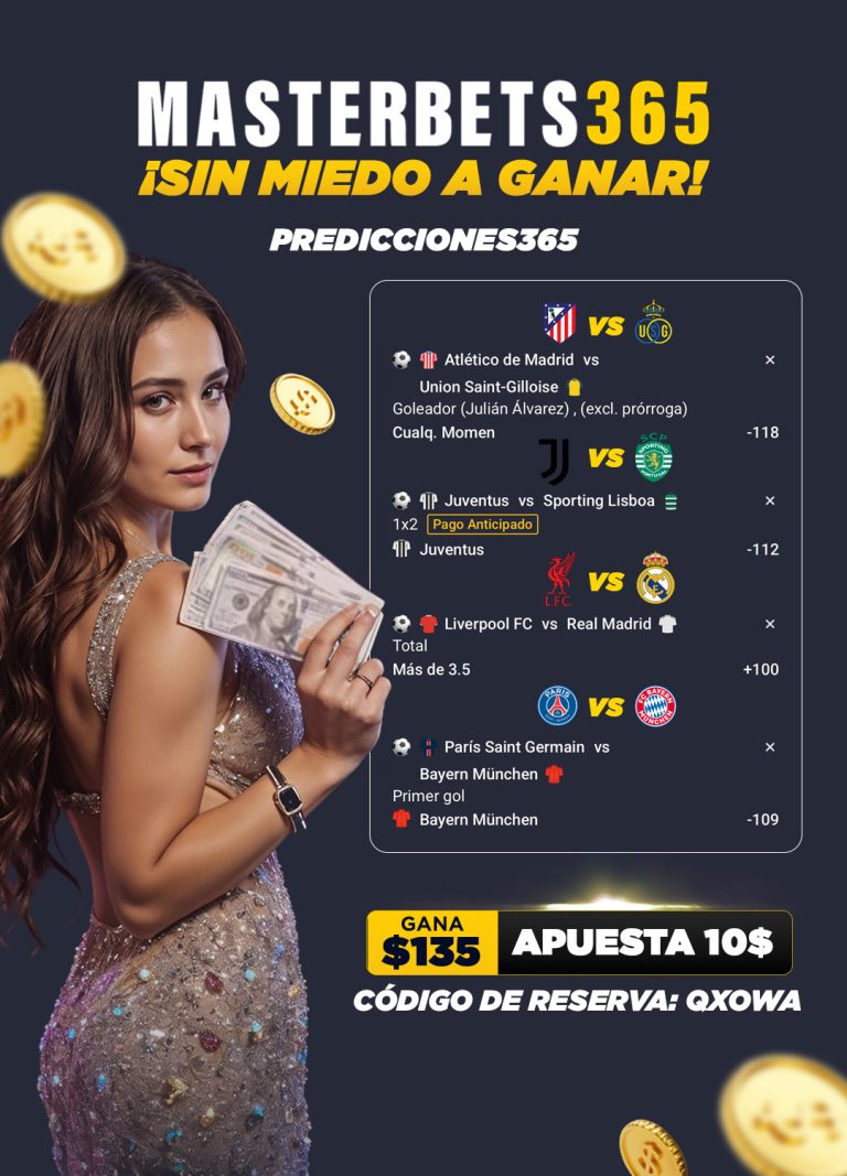 Betbuilder y parley para la Champions League 4 de noviembre MasterBets365 apuesta futbol