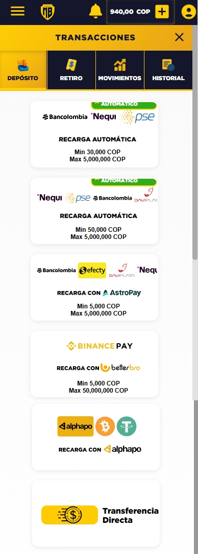 Como depositar en un casino online en Colombia MasterBets365 juega en linea