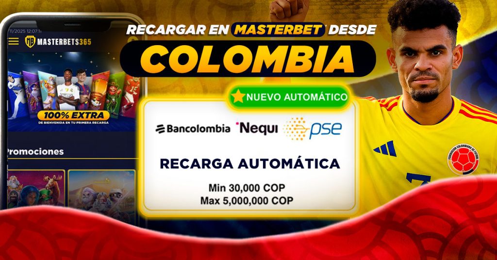 Cómo recargar tu cuenta de MasterBets Colombia Casino Online y Apuestas deportivas