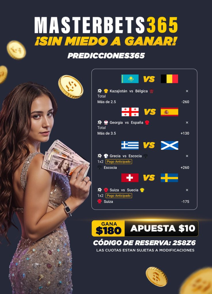 Parley y combinada eliminatorias copa del mundo 2026 MasterBets365 apuestas futbol hoy