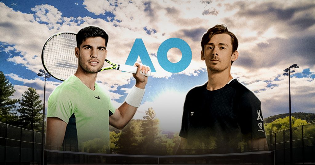 Otro de los choques de cuartos de final en este Australian Open será el de Alcaraz vs De Miñaur, este martes 27 de enero.
