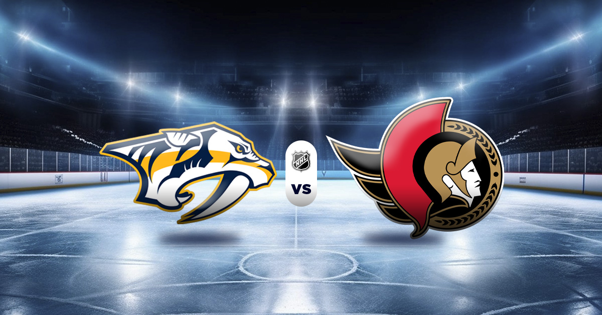 Otro de los juegos de este jueves 22 de enero lo protagonizarán Predators vs Senators, en la jornada de la NHL.
