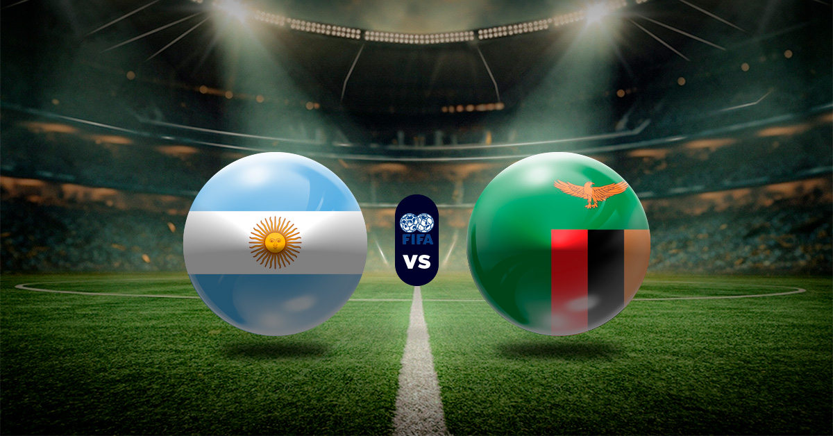 Pronóstico Argentina vs Zambia – cuotas amistosos internacionales hoy