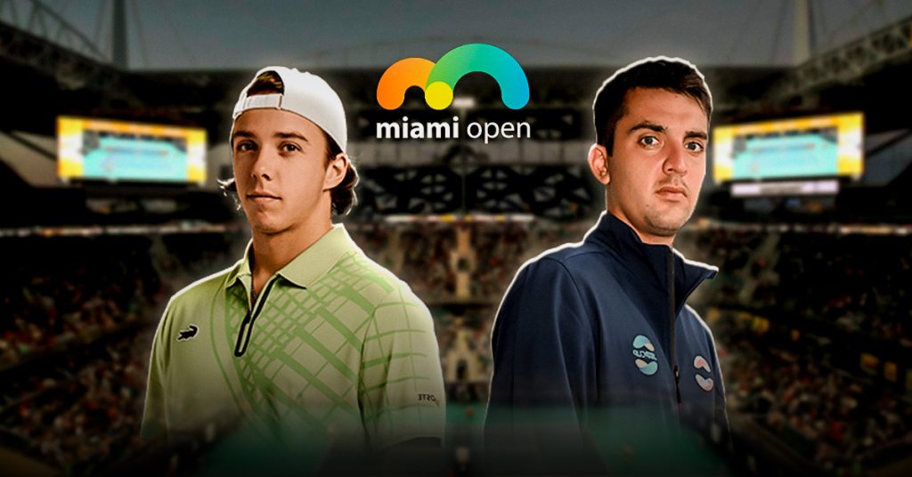 Entre los duelos destacados de este Miami Open está el que protagonizarán Cazaux vs Barrios, este jueves 19 de marzo.