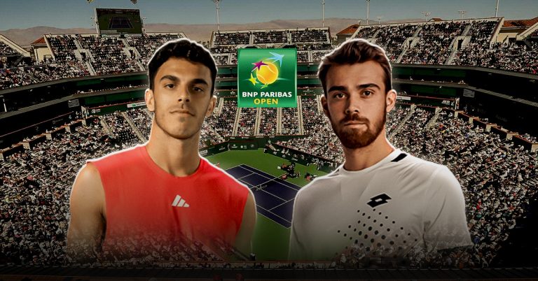Otro de los choques de esta ronda de 64 del Indian Wells lo protagonizarán Cerúndolo vs Bonzi, este sábado 7 de marzo.