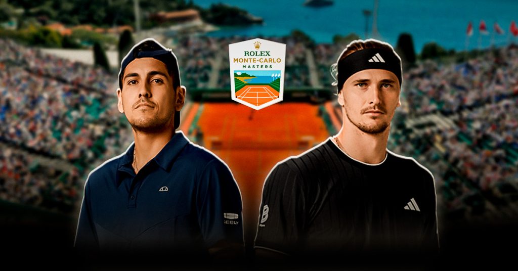 Otro de los choques de esta ronda de 32 en el Masters 1000 Montecarlo será el de Garín vs Zverev. este miércoles 8 de abril.