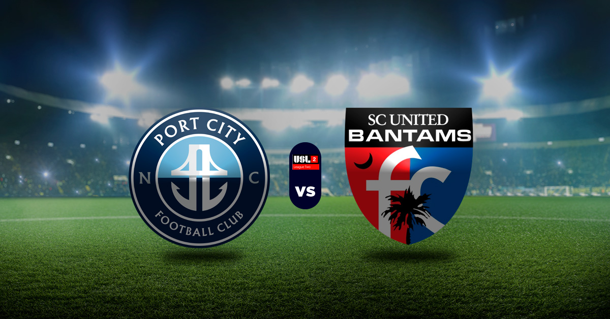 Uno de los primeros duelos del martes 23 de junio será el de Port City vs SC United Bantams, en la jornada de la USL League Two.