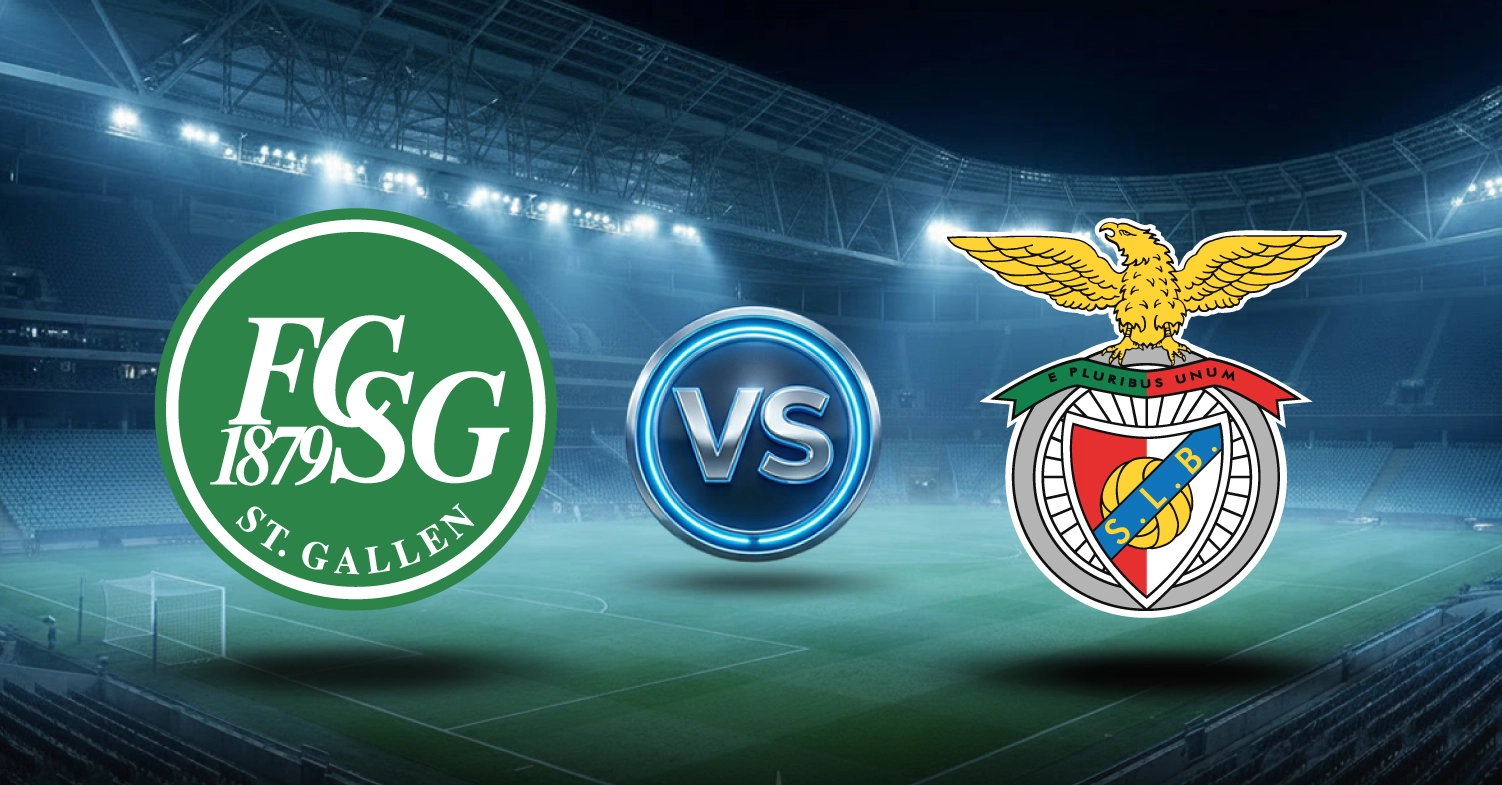 El penúltimo choque de este jueves 23 de julio será el de St. Gallen vs Benfica, en la segunda ronda de clasificación a Europa League.