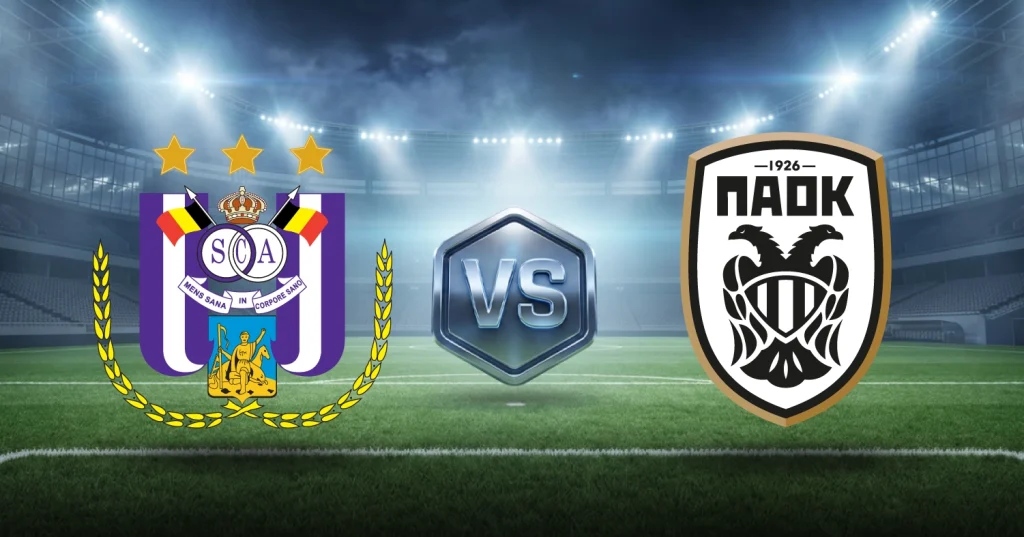 Anderlecht vs PAOK, ver apuestas con cuotas y estadísticas gratis HOY por Europa League 2026 en MasterBets365.