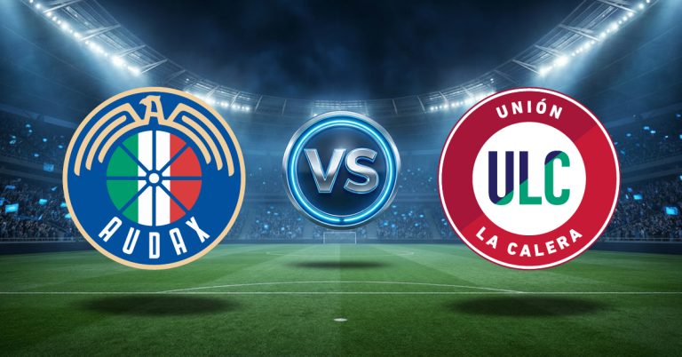 Pronóstico Audax Italiano vs Unión La Calera. Mira las cuotas y estadísticas de la Liga Chilena 2026 en MasterBets365.