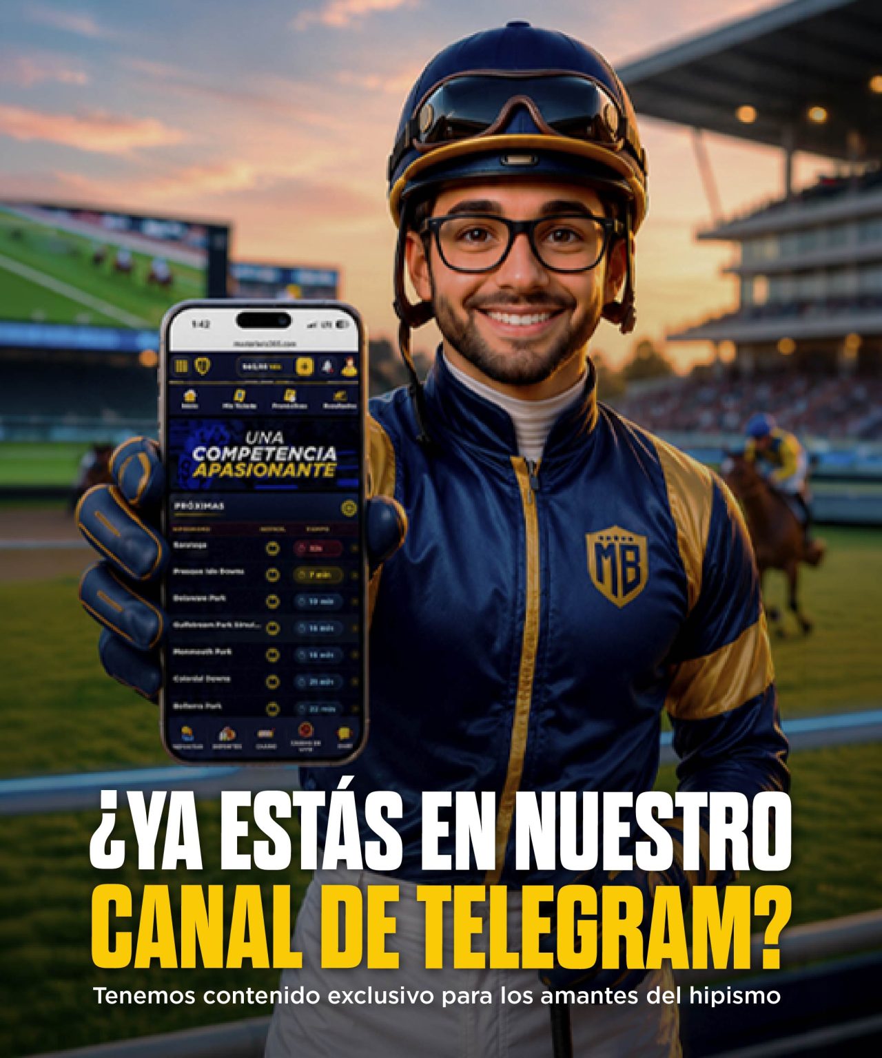 Canal de Telegram Hipismo Internacional Datos, Piks, Morning Line, trifecta, superfecta en MasterBets365 casa de apuestas hípicas
