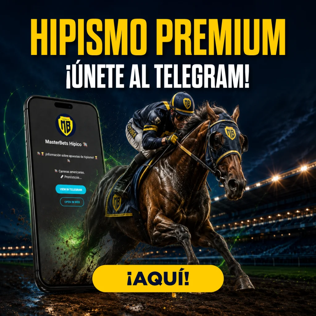 Canal de Telegram Hipismo Internacional Datos, Piks, Morning Line, trifecta, superfecta en MasterBets365 casa de apuestas hípicas