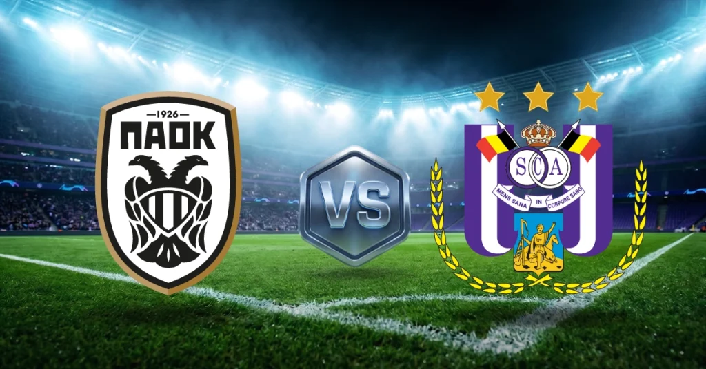 PAOK vs Anderlecht pronóstico. Ver las cuotas y datos con estadísticas por Europa League 2026 en MasterBets365.