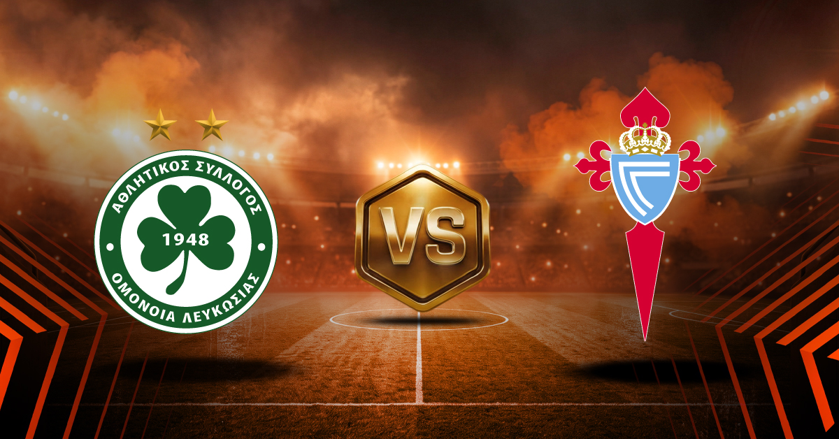 Omonia vs Celta, mira las cuotas y pronósticos con estadísticas gratis por Europa League 2026-2027 en MasterBets365.