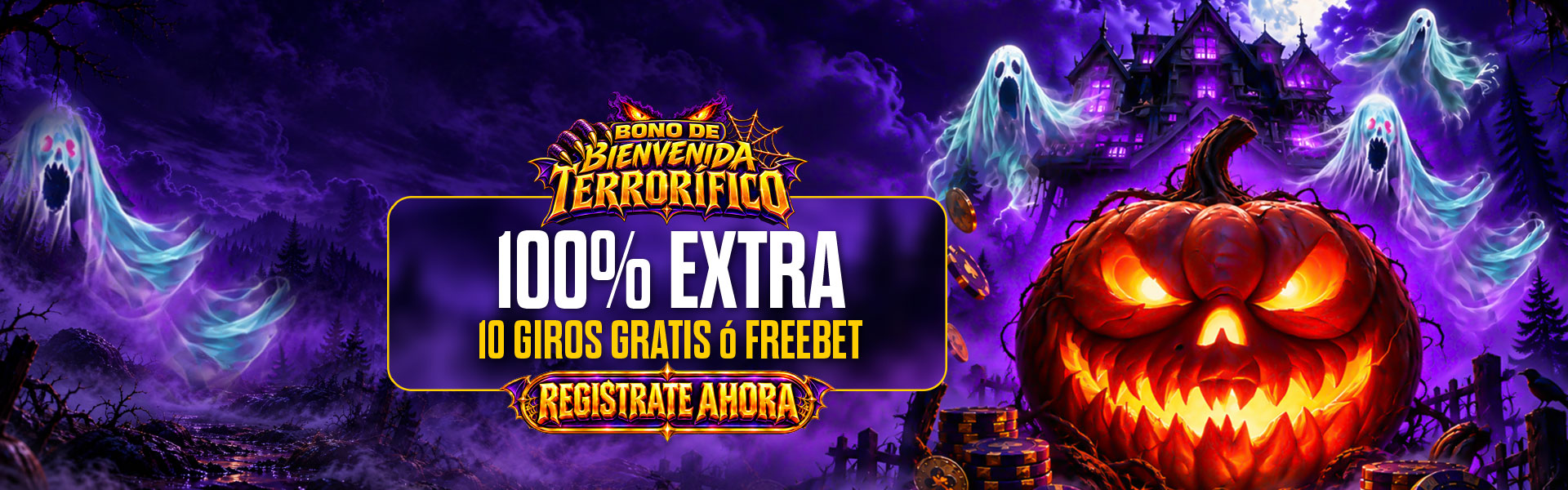 Bono de bienvenida - freebet- Halloween - casino online
