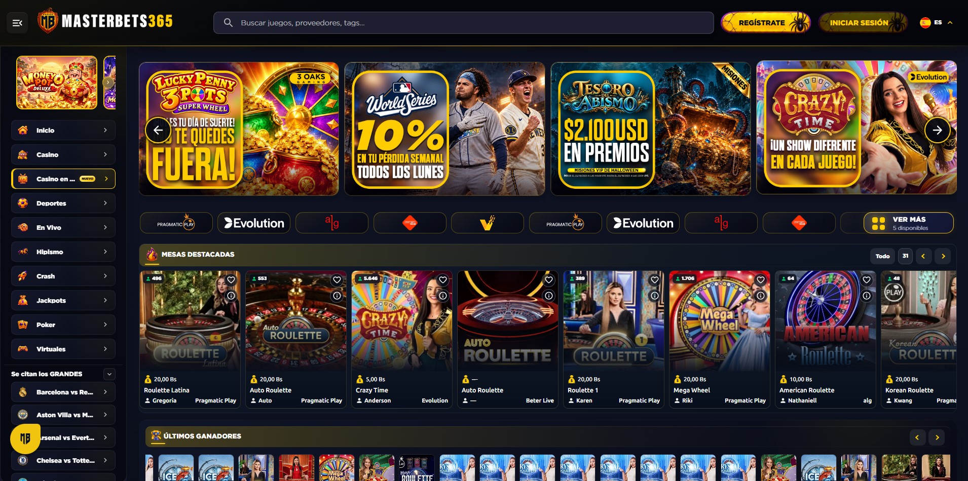Disfruta el casino real en Masterbets365 con una interfaz rápida y fácil