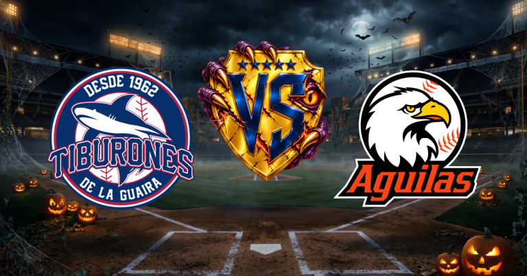 Tiburones vs Águilas se ven las caras en la jornada de este viernes 30 de octubre para seguir con la acción de la campaña 2026-27 de la LVBP.